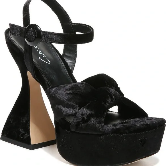Sam Edelman Audrea Platform Heels | Size 5.5 | NWOB | Black Open Toe Sandals | - Picture 1 of 10